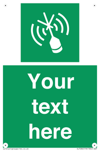 Custom sign safe condition Emergency position beacon